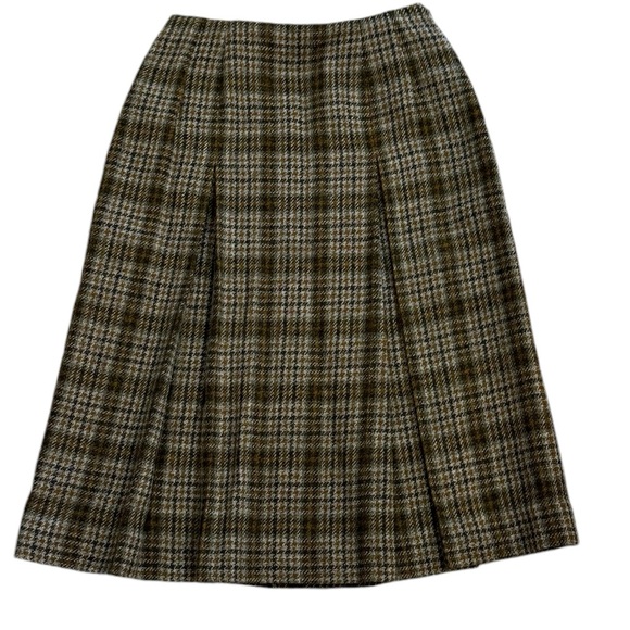 Vintage Riddella  Lined Box Pleat Wool Skirt - Picture 1 of 8